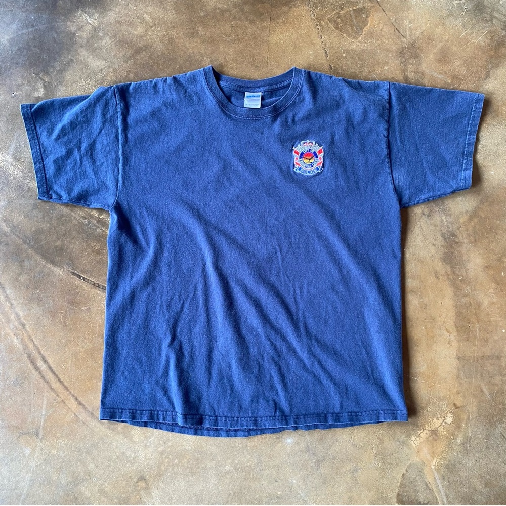 VTG Y2K Kawartha Lakes Canada Police Navy T-Shirt